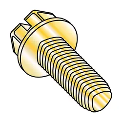 Steel Zinc Yellow & Wax RoHS-Compliant Slotted Hex Washer Taptite®-Alternative, Inch Sizes Thread Rolling Screws