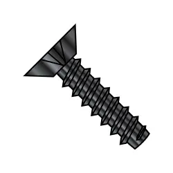 Steel Black Oxide Steel Zinc Phillips 82° Flat Type-B Self-Tapping Screws & Sheet Metal Screws