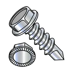 Steel Zinc Unslotted Hex Washer, Serrated  - TEK® Self-Drilling Screws