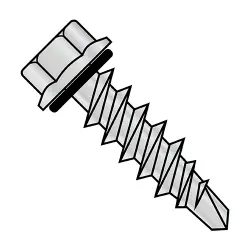 Hex Flange, Unslotted w/Rubber Washer