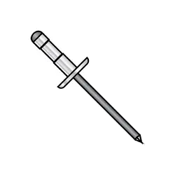 Low Profile Black Phos Mandrel Aluminum Body Steel Mandrel Rivets