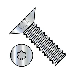 Steel Zinc Six Lobe 100° Flat Head Machine Screws