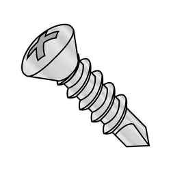 Steel Silver Ruspert--1000 Hr Salt-Spray Rated Oval Phillips  - TEK® Self-Drilling Screws