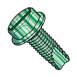 Steel Zinc Green Slotted Hex Washer Type-23 Thread Cutting Screws