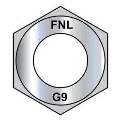 Grade 9 EcoGuard Gray/Silver Finish Finished Hex Nuts