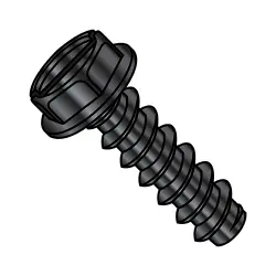 Steel Black Oxide Slotted Hex Washer Type-B Self-Tapping Screws & Sheet Metal Screws