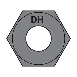 Plain Finish Made in USA A563 Grade DH Nuts