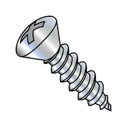 Nickel Phillips Oval Type-AB Self-Tapping Screws & Sheet Metal Screws