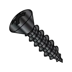 Steel Zinc Black Phillips Oval Type-AB Self-Tapping Screws & Sheet Metal Screwsf