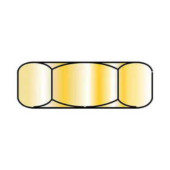 5-40X5/16X7/64  Hex Machine Screw Nut Zinc Yellow
