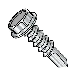410 Stainless, #4 Point Unslotted Hex Washer  - TEK® Self-Drilling Screws