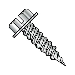 410 Stainless Hex Washer Slotted 1/4 A.F. Stainless Steel Self-Piercing Screws