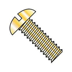 Steel Zinc Yellow Slotted Round Head Machine Screws