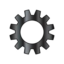 Black Zinc External Tooth Lock Washers