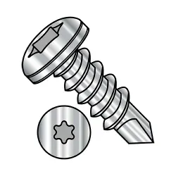 Pan Six-Lobe, 18-8 Stainless Steel Self-Drilling Screws