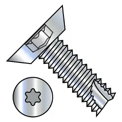 Six-Lobe, Steel Zinc 82° Flat Ucut Type-25 Thread Cutting Screws