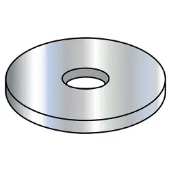 Wide, Steel Zinc Type B Flat Washers and Burrs
