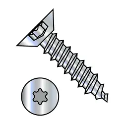 Six-Lobe, Steel Zinc 82° Flat Ucut Type-AB Self-Tapping Screws & Sheet Metal Screws