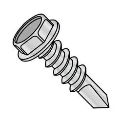 Stl Silvr Ruspert #4 Pt--1000 Hr Rated Unslotted Hex Washer  - TEK® Self-Drilling Screws