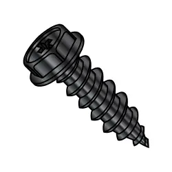 Steel Zinc Black PhillipsHex Washer Type-AB Self-Tapping Screws & Sheet Metal Screws