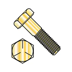 MS90726 Grade 5 Fine Cad Yellow Hex Cap Screws