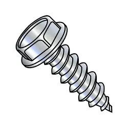 Hex Washer Head Unslotted Screws Type A, Steel with Zinc Coating