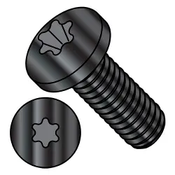 Steel Black Oxide ISO 7045 Pan Six Lobe Metric Machine Screws