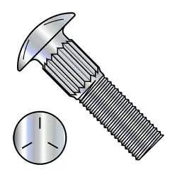 Grade-5 Steel Zinc Ribbed Neck Carriage Bolts