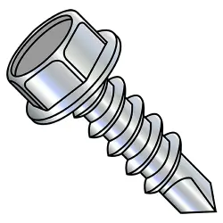 Steel Zinc, High Head Unslotted Hex Washer  - TEK® Self-Drilling Screws