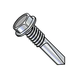 Steel Zinc, #5 Point w/ Machine Screws Thread Unslotted Hex Washer  - TEK® Self-Drilling Screws