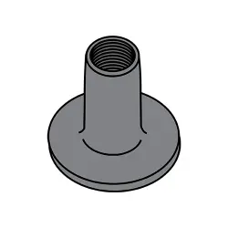 .718 in. Base Plain No Projection Weld Nuts