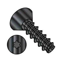 Six-Lobe, Steel Black Oxide 82° Flat Ucut Plastite®-Alternative, Inch Sizes Thread Rolling Screws
