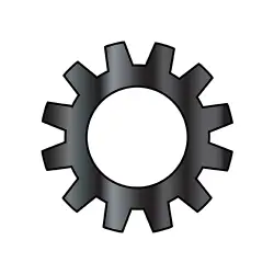 DIN 6797A External Steel Black Oxide Tooth Lock Washers