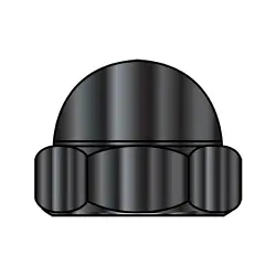 Black Zinc Closed End Cap Nuts