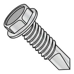 Stl Silver Ruspert Unslotted--1000 Hr Rated w/ Machine Screws Thread Unslotted Hex Washer  - TEK® Self-Drilling Screws