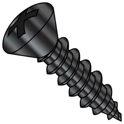 Black Oxide and Oil Phillips Oval Type-A Self-Tapping Screws & Sheet Metal Screws