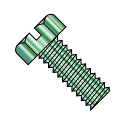 Steel Zinc Green Slotted Hex Head Machine Screws
