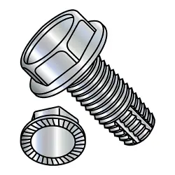 Unslotted, Steel Zinc Hex Washer, Serrated Type-F Thread Cutting Screws