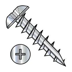 Phillips Stl Zinc, Partial Thread Truss with #17 point Deep Thread/Cabinet Screws