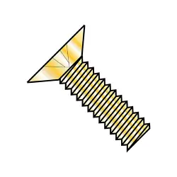 MS24693 Coarse, Steel Cad Yellow Military-Spec Machine Screws