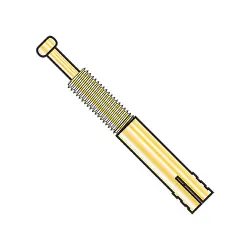 Expansion Pin Anchors, Zinc Yellow