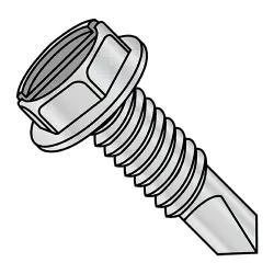 Stl Silver Ruspert Slotted--1000 Hr Rated w/ Machine Screws Thread Unslotted Hex Washer  - TEK® Self-Drilling Screws