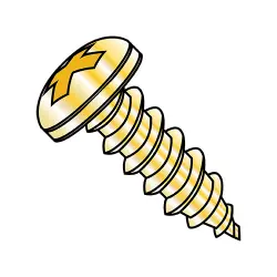 Steel Zinc Yellow Phillips Pan Type-AB Self-Tapping Screws & Sheet Metal Screws