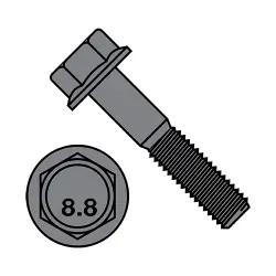 DIN 6921 Class 8.8 Plain Metric Hex Flange Bolts & Screws