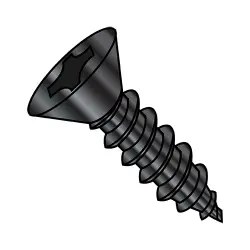Steel Zinc Black Phillips 82° Flat Type-AB Self-Tapping Screws & Sheet Metal Screws
