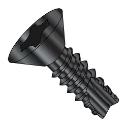 Steel Black Oxide Phillips 82° Flat Type-25 Thread Cutting Screws