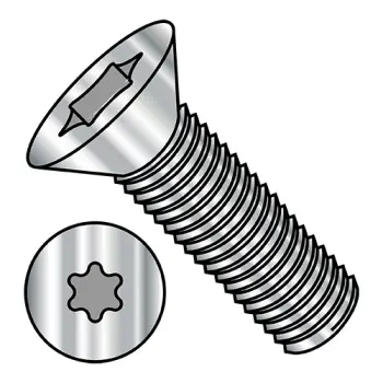 8-32 X 1 1/4 6 Lobe Flat Machine Screw Fully Threaded 18-8 Stainless Steel