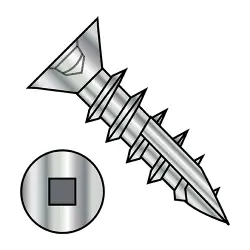 Stainless Steel Nickel Square Recess #2 Screws Deep Thread/Cabinet Screws