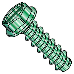 Steel Zinc Green Slotted Hex Washer Type-B Self-Tapping Screws & Sheet Metal Screws