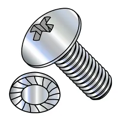 Phillips, Steel Zinc Truss Head, Serrated Machine Screws